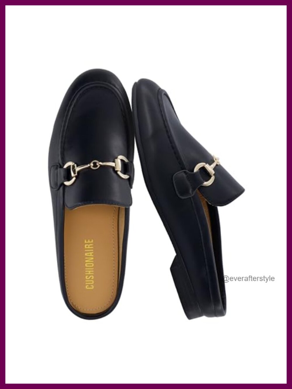 CUSHIONAIRE Yummy Faux Leather Slip On Mules for Women Business Casual